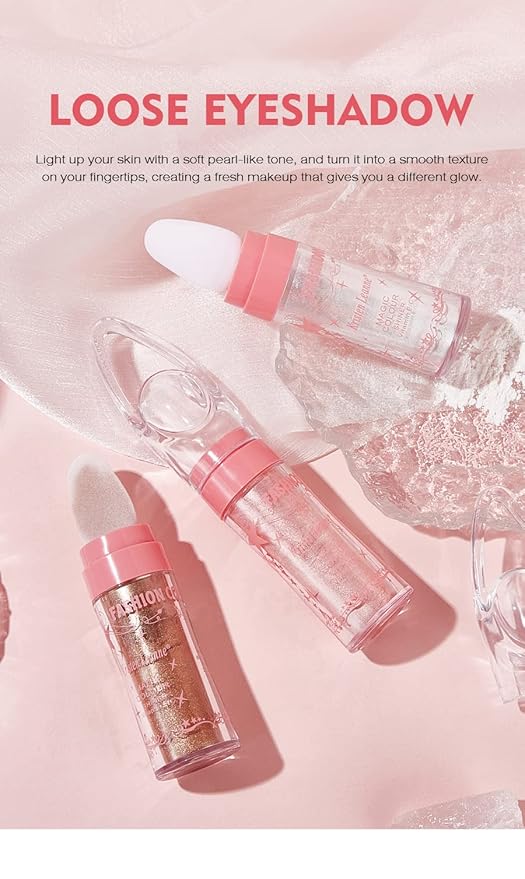 AKARY Shimmer Highlighter Powder, Fairy Polvo De Hadas