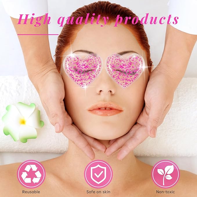 Reusable eye patches, gel eye