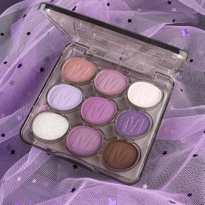 9 Colors Purple Grape Matte Shimmer Eyeshadow Palette