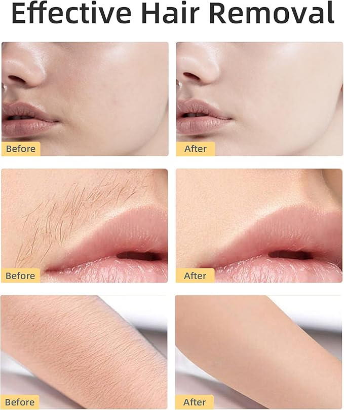 Facial Hair Removal for Women, Painless Womens Facial Hair Remover with 2 Replacement Heads, Lipstick-Sized, USB Rechargeable, Facial Hair Remover for Upper Lip,Chin,Peach Fuzz,Mustache (Pink)