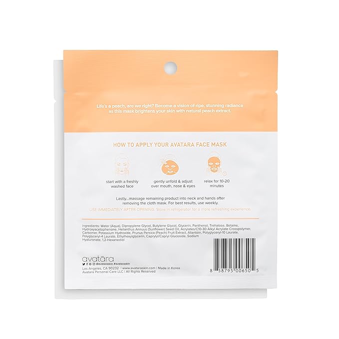 Avatara Juicy Peach Brightening Facial Mask