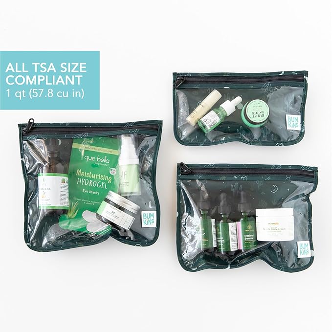 Bumkins, B1 Starry Cactus-Dk Green, 3 Piece Assortment