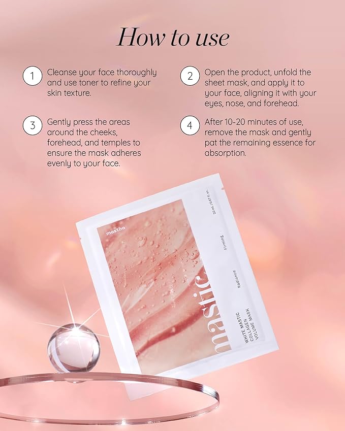 White Mastic Face Mask (Collagen Volume, Sagging