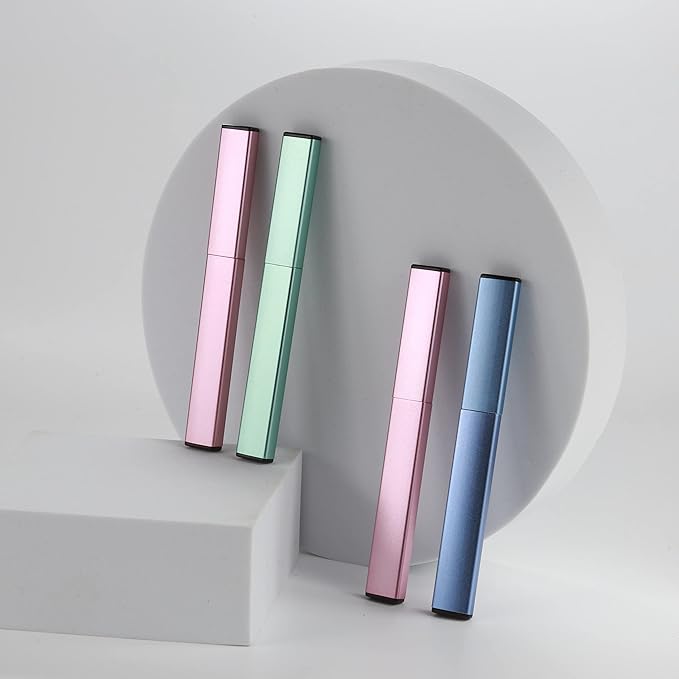 Exfoliating Eyebrow Razor Dermaplaning Tool Eyebrow Trimmer with 4 Replacement Blades, Facial Razors for Women Aluminum Alloy Handle & Stainless Steel Blade (Blue)