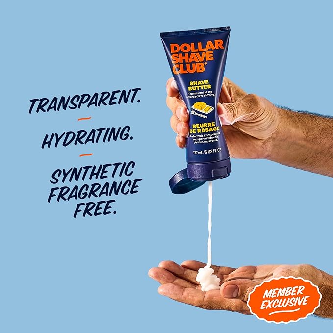 Dollar Shave Club | The Member Exclusive Shave Set | 4 Swift Rinse Refill Cartridges, 1 Handle (Green), 1 Shave Butter 3 ounce, 1 Razor Cover