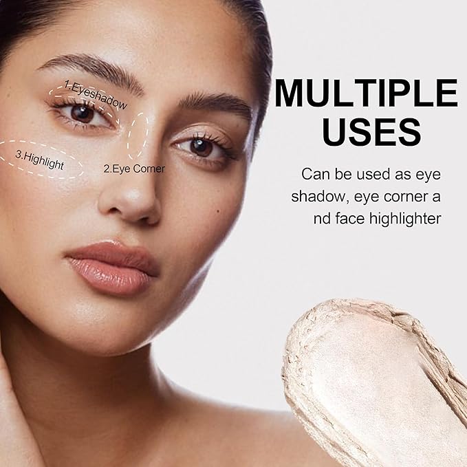 FV Cream Shimmer Eyeshadow Stick,Long Lasting & Waterproof, Multi-Use & High Pigment Eyeshadow Makeup Stick, Pearl Shimmer