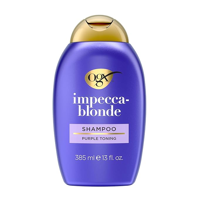 OGX Impecca-Blonde Purple Toning Shampoo, 13 fl oz