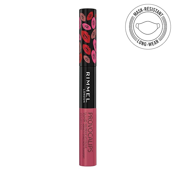 Rimmel Provocalips 16hr Kiss Proof Lip Colour, Flirty Fling (1 Count) (Pack of 3)