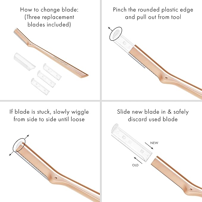 Tweezerman Rose Gold Facial Razor