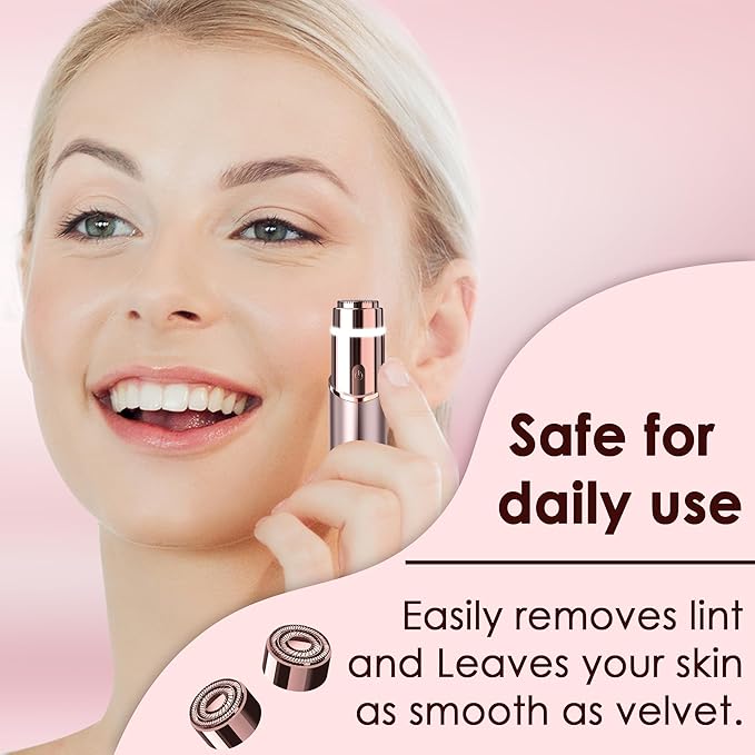 Gurelax Replacement Heads for Flawless Finishing Touch Facial Hair Remover, Gen 3 Replacement Blades for Women, New Version 18K Gold Replacement Blades Refill (2pcs)