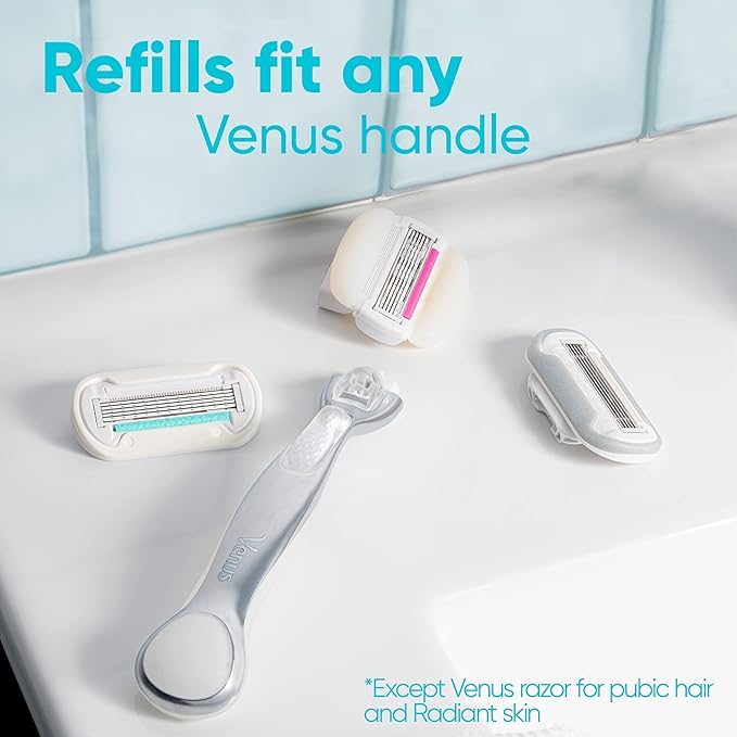 Gillette Venus Extra Smooth Charcoal Women's Razor Blade Refills, 6 Count