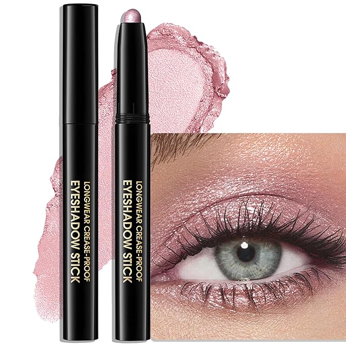 Eyeshadow Stick Waterproof Cream Eye Brighten Shadow Pencil Long-Lasting Crease-Proof Shimmer Glitter Eyeshadow Crayon Smooth High Pigmented Highlighter Neutral Eye Shadow Liner Makeup, 8 FANCY