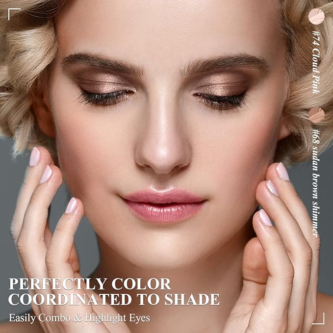 6PCS Cream Eyeshadow Stick Makeup Sets, Metallic And Matte Shimmer Eye Shadow Eye Brightener Stick Pencil Crayon, A05-Wine Red