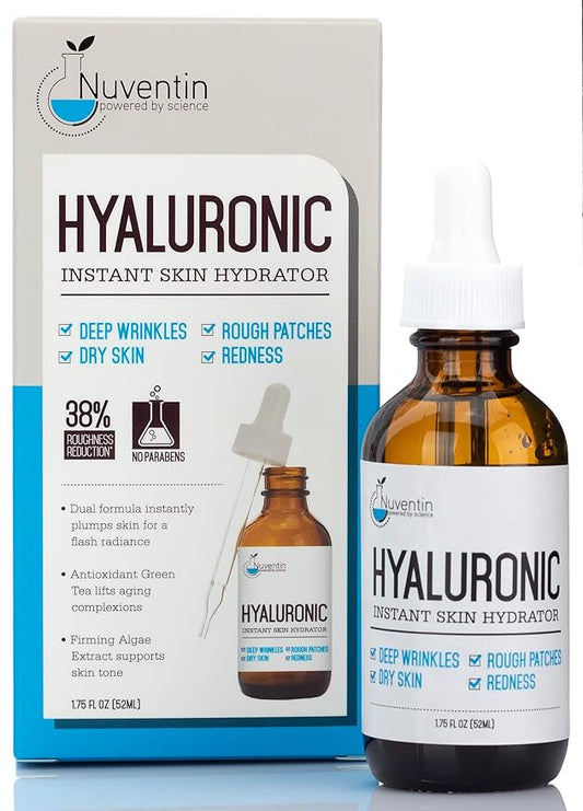 Hyaluronic Acid Serum Anti Aging Skin Care Facial Booster For Face - Hydro-Boost Moisturizer Booster W/Vitamin C & Vitamin E For Wrinkles, Fine Lines, Dark Spots, & Dry Skin, 1.75 Fl Oz