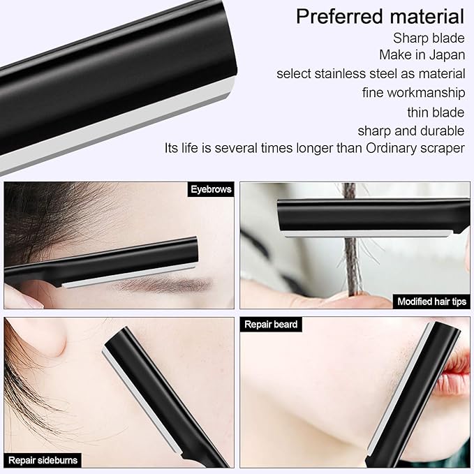 Miss Gorgeous Eyebrow Razor, Eyebrow Razor Shaper for Men and Women, Grooming Shavers (black)