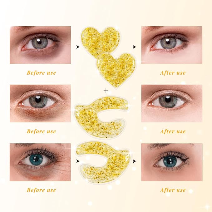 Reusable eye patches, gel eye