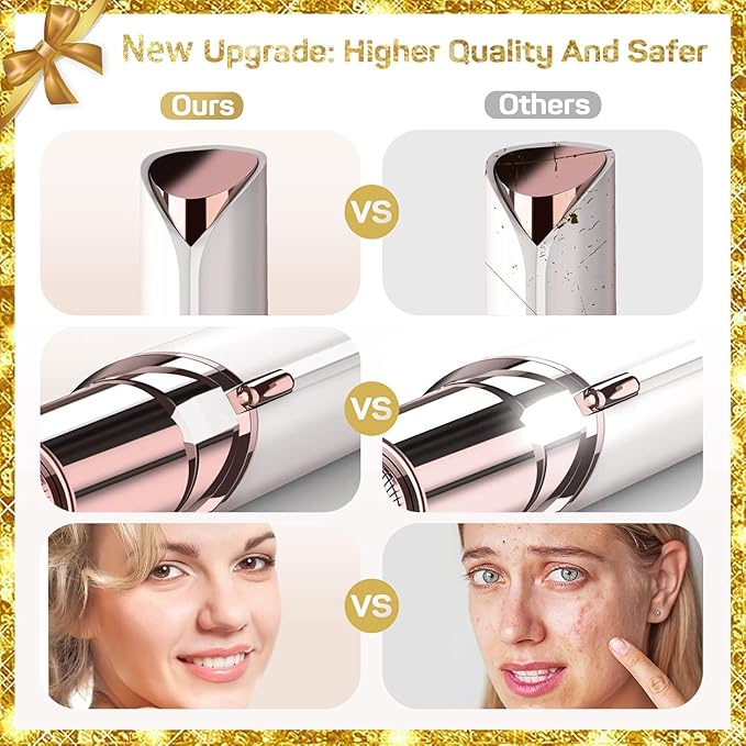 Facial Hair Removal for Women(with 2 x Replacement Heads),GURELAX Facial Hair Remover, Hair Removal Device, Best Gift for Mom/Wife/Girlfriend