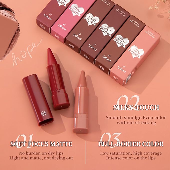 Jolilab Compact 2 - Pc Gradient Matte Lip Crayons – Long - Lasting, Waterproof, Perfect for On - the - Go Looks