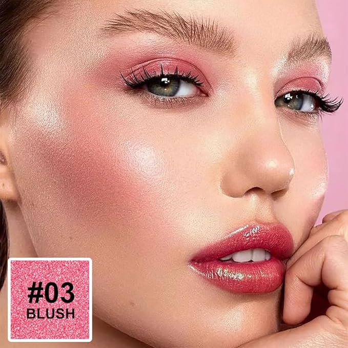 Blush Stick, Multi-use Blush Stick for Cheeks, Eyes, Lips, Silky Creamy Face Stick for Old Women & Mature Skin, Blendable and Buildable Color, Long Lasting Waterproof Non-greasy Formula (#03, Blush)