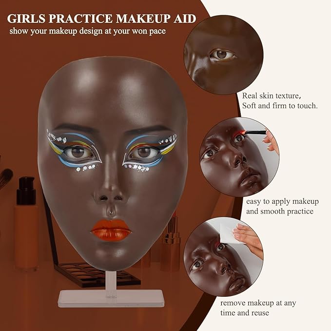 5D Makeup Practice Face Board, Makeup Practice Accessories