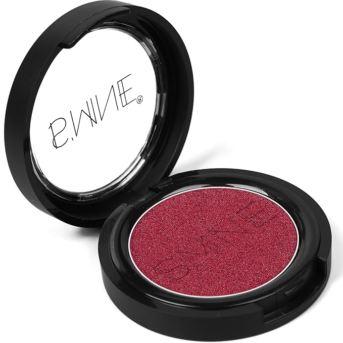 IS'MINE Single Red Shimmer Eyeshadow Powder Palette High Pigment, Longwear, Intense Color Best Red Eyeshadow