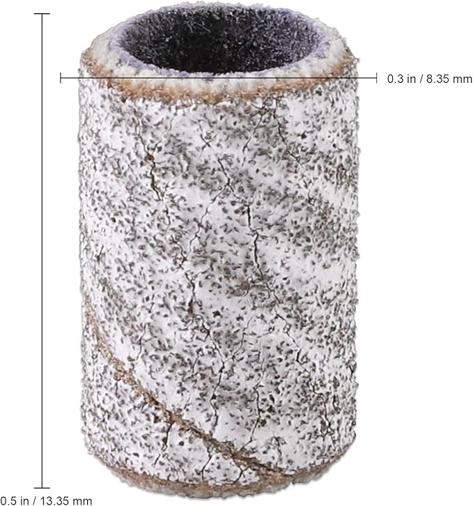 PANA 100 Pieces Nail Sanding Bands Professional Nail Manicure Great Fit for Nail Drill Bits for Acrylic Nails (120 Grit, Zebra)