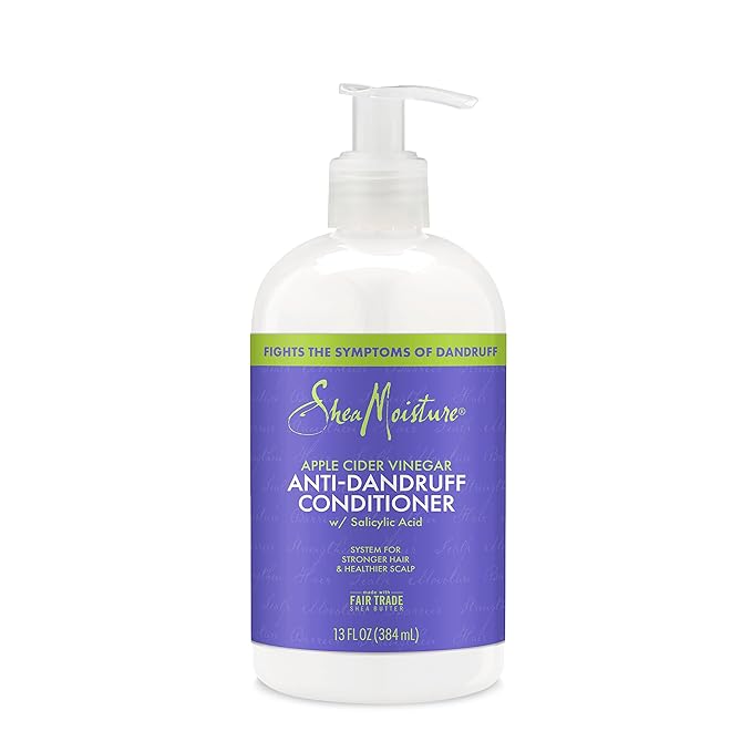 SheaMoisture Hair Care System Anti-Dandruff For Stronger Hair & Healthier Scalp Conditioner Formulated With Apple Cider Vinegar And Fair Trade Shea Butter 13oz