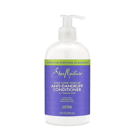 SheaMoisture Hair Care System Anti-Dandruff For Stronger Hair & Healthier Scalp Conditioner Formulated With Apple Cider Vinegar And Fair Trade Shea Butter 13oz