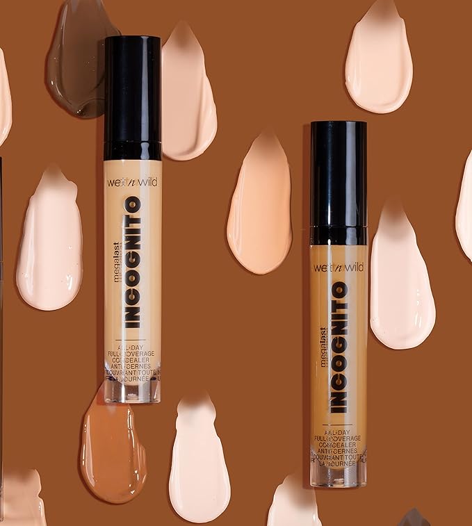 wet n wild Mega Last Incognito All-Day Full Coverage Liquid Matte Concealer, Light Beige, 0.18 Ounce