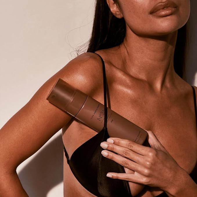 '+ Lux Unfiltered N°36 DEEP Supernatural Tanning Mousse Foam in Blood Orange, Quick + Immediate Sunless Fake Tan, Self Tanner