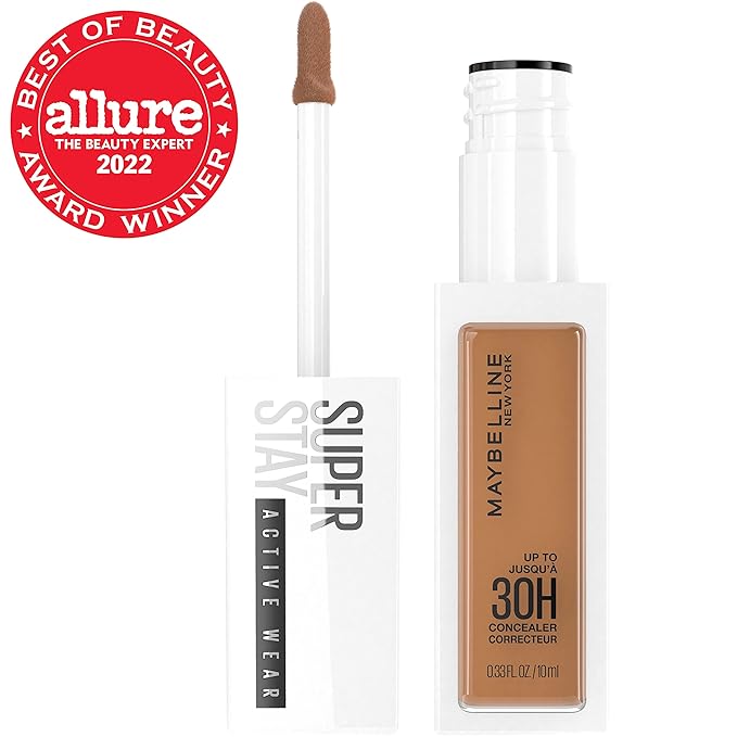 Maybelline Super Stay Liquid Concealer Makeup, Full Coverage Concealer, Up to 30 Hour Wear, Transfer Resistant, Natural Matte Finish, Oil-free, Available in 16 Shades, 45, 1 Count