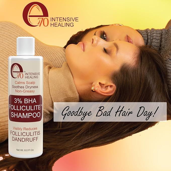 3% BHA Folliculitis Shampoo and Conditioner for Women & Men - Made with Salicylic Acid & Tea Tree Oil - Flakes Shampoo & Deep Conditioner for Dry Itchy Scalp & Acne by e70