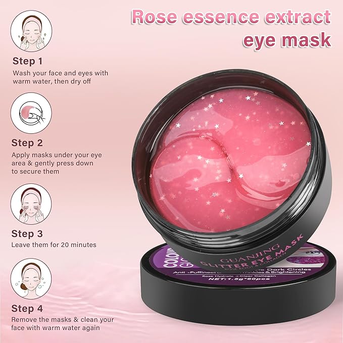 Caffeine under eye masks for