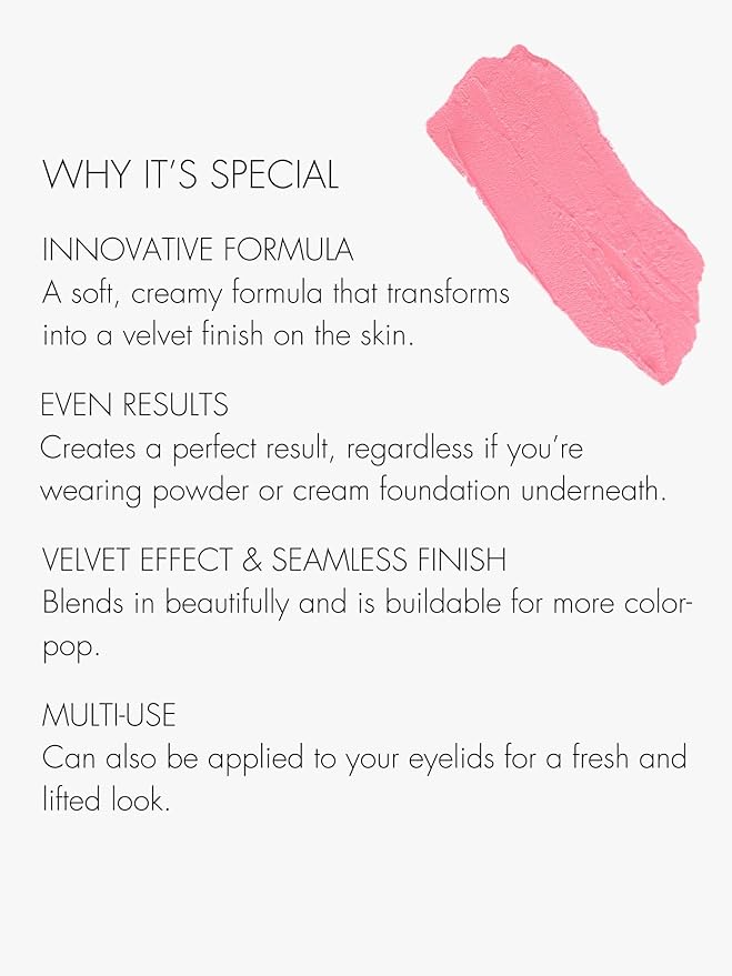 SWEED - Air Blush Cream | High Pigmented, Velvet Finish | Vegan, Cruelty-Free, Clean Beauty (Doll Face, 1.4 oz | 40 g)