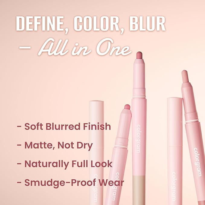 COLORGRAM All In One Over-Lip Maker 04 Soft Pink | Versatile Lip Liner & Contour, Matte finish, Perfect for Daily wear, Bigger and Fuller Lips, Plumping effect, Smooth,creamy texture