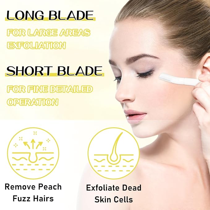 Dermaplaning Kit, Dermaplane Oil with Dermaplaning Tools, Shave Oil for Women, Softens Area Pre Shave & After Shave, Use with Face Razor, Face Shaver, Eyebrow Razor, Microblade