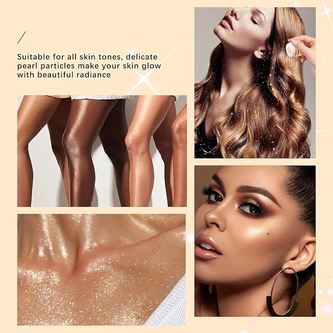 Polvo De Hadas Body Highlighter Powder, Face Brightening Golden Brown