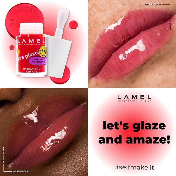 Lamel Hydrating Lip Oil LET`S GLAZE - Hydrating Lip