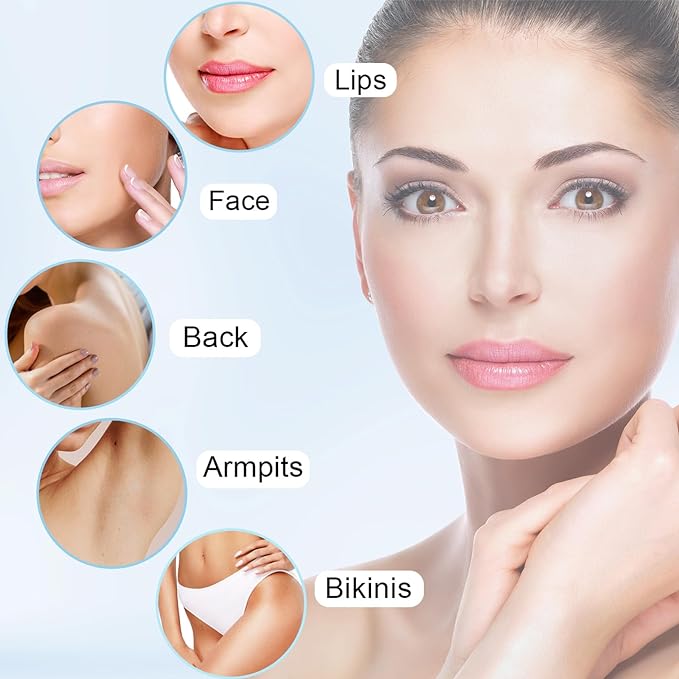 Facial Hair Removal for Women, Ladies Face Shaver for Upper Lip Chin and Peach Fuzz with USB Rechargeable Included 2 pc Replacement Heads