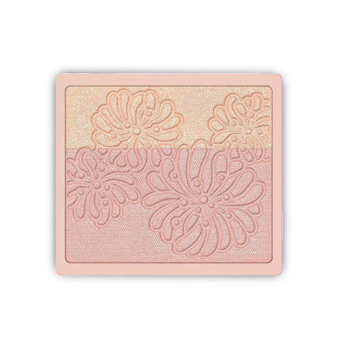 Paul & Joe Pressed Blush Palette Refill Only, Case Sold Separately, Oil-Absorbing Blush Powder, Bi-Color Face Blushes with Fitting Veil Powder, Light Beige and Light Pink, 01 Secret D'Or, 0.17 oz
