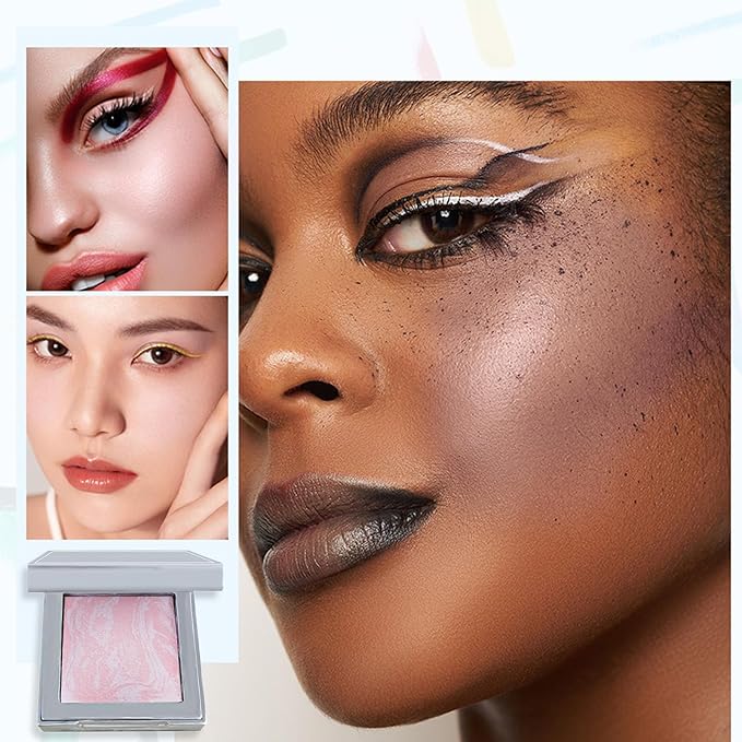 Face Blush Foundation Natural Brightening Silky Moisturizing Sodium Hyaluronate Bakery Crafted Glittering Powder