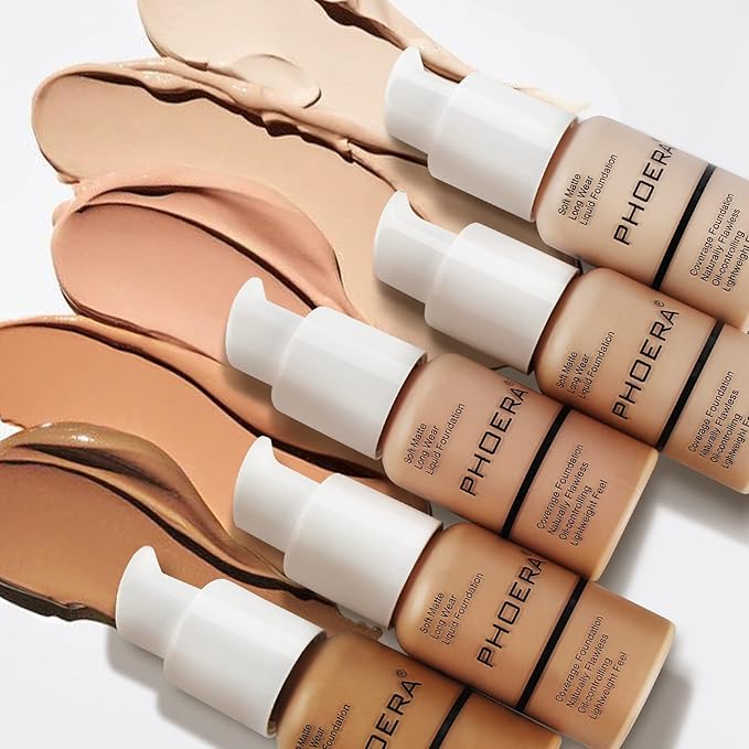 PHOERA Foundation Makeup Naturally Liquid Foundation Full Coverage