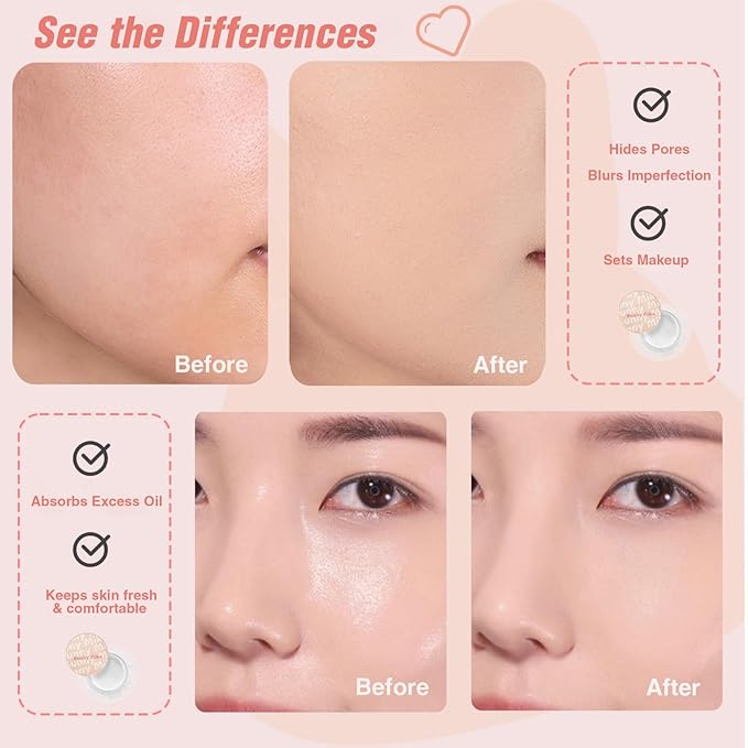 Loose Setting Powder Translucent Oil Absorbing Mattifying Blurring Clear White 35 Oz