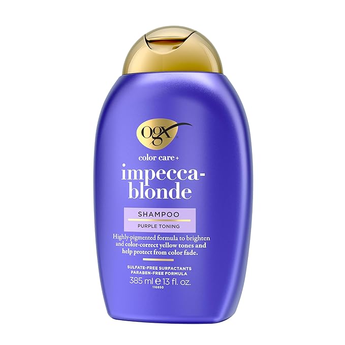 OGX Impecca-Blonde Purple Toning Shampoo, 13 fl oz