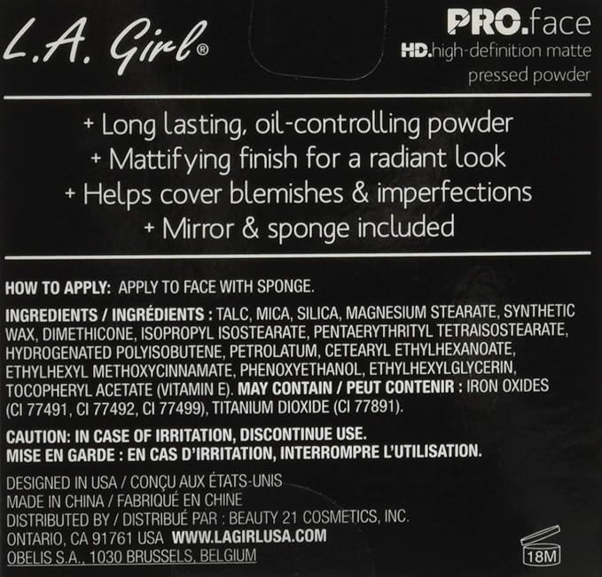 L.A. Girl Pro Face HD Matte Pressed Powder, of 3)