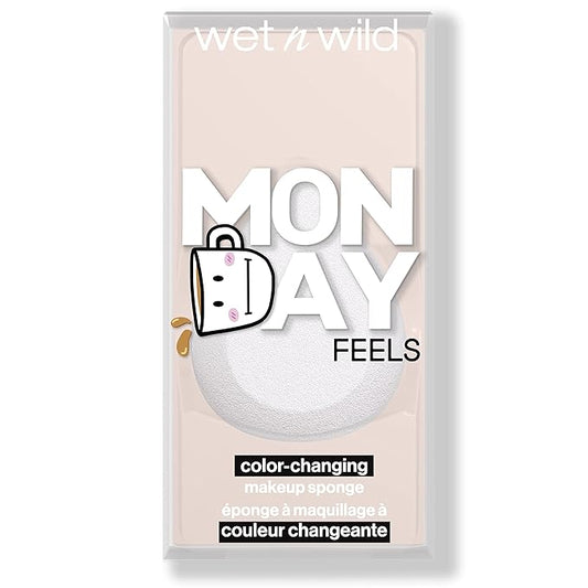 wet n wild Color Changing Makeup Sponge - Low Product Absorption for Streak-Free Application, Effortless Blending Beauty for a Smooth Professional Looking Finish, Cruelty-Free & Vegan-Monday Feels