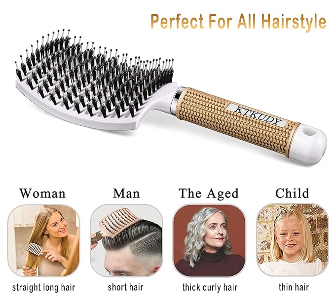 Detangling Brush Boar Bristles Set