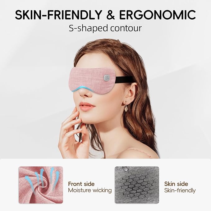 Graphene heated eye mask -