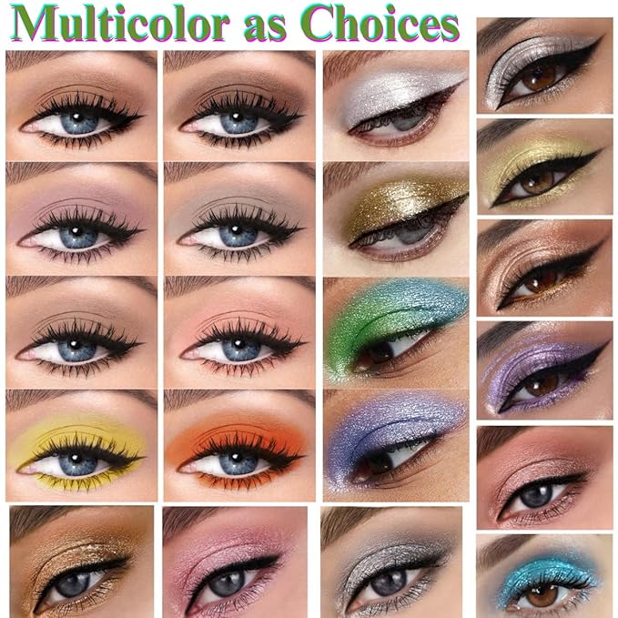 Liquid Eyeshadow Shimmer Long Lasting Effect Shiny Pigment Eyeshadow Glow Glitter Makeup (Brown)