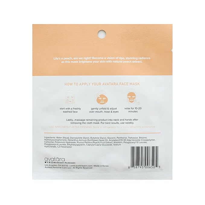 Avatara Juicy Peach Brightening Facial Mask
